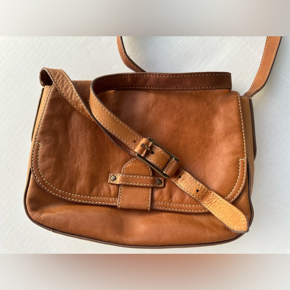 Frye Olivia Leather Crossbody Bag Messenger Saddle Style Purse - Picture 11 of 17